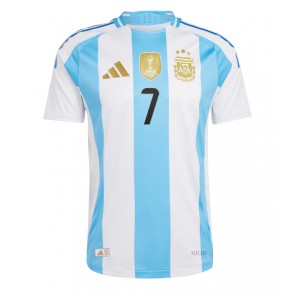 Billiga Argentina Rodrigo De Paul #7 Hemmatröja Copa America 2024 Kortärmad